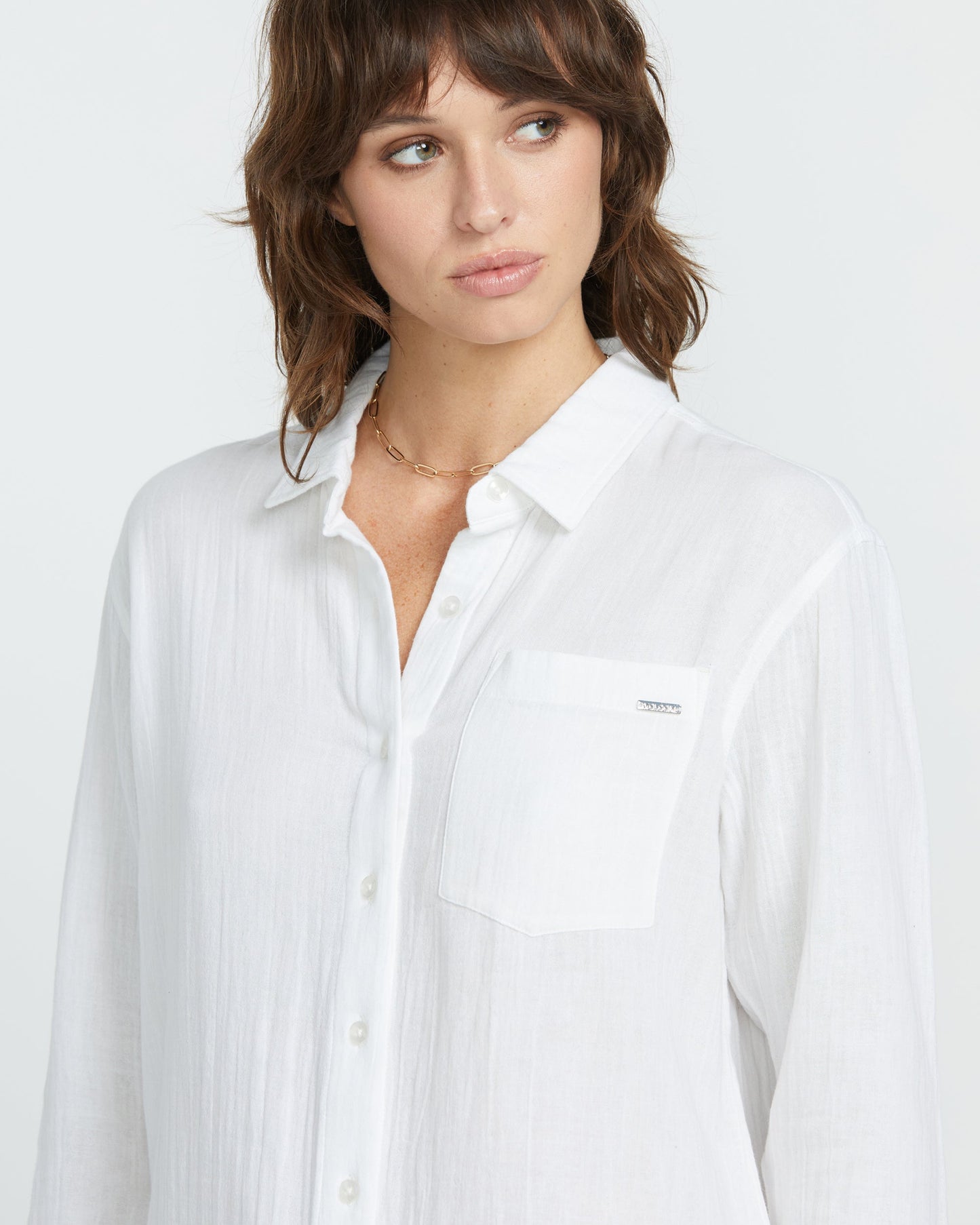 Women's Lil Button Up Long Sleeve Shirt