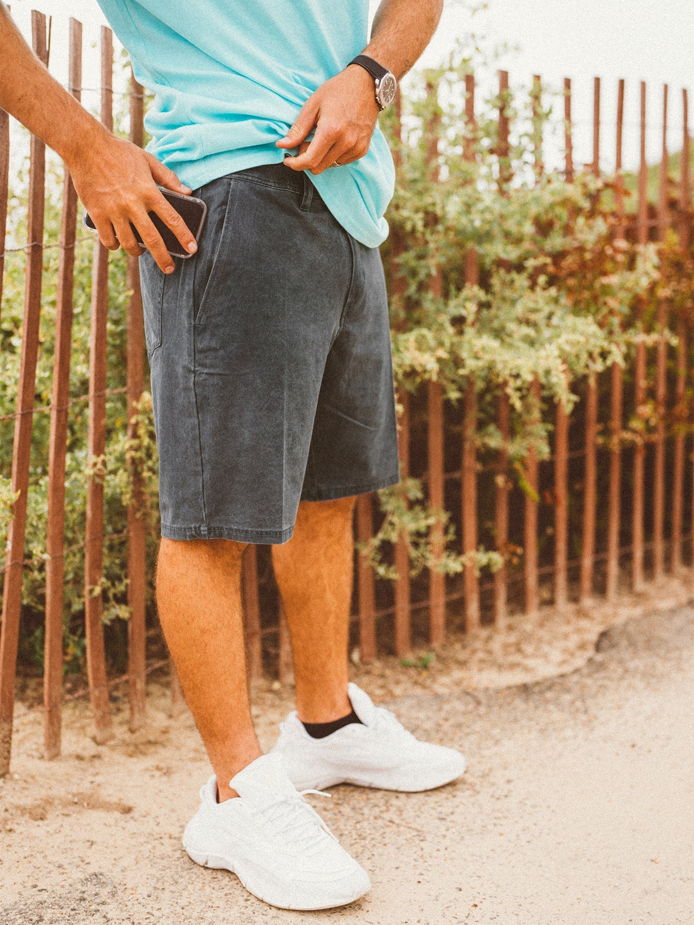 Men's Stone Faded Hybrid Shorts