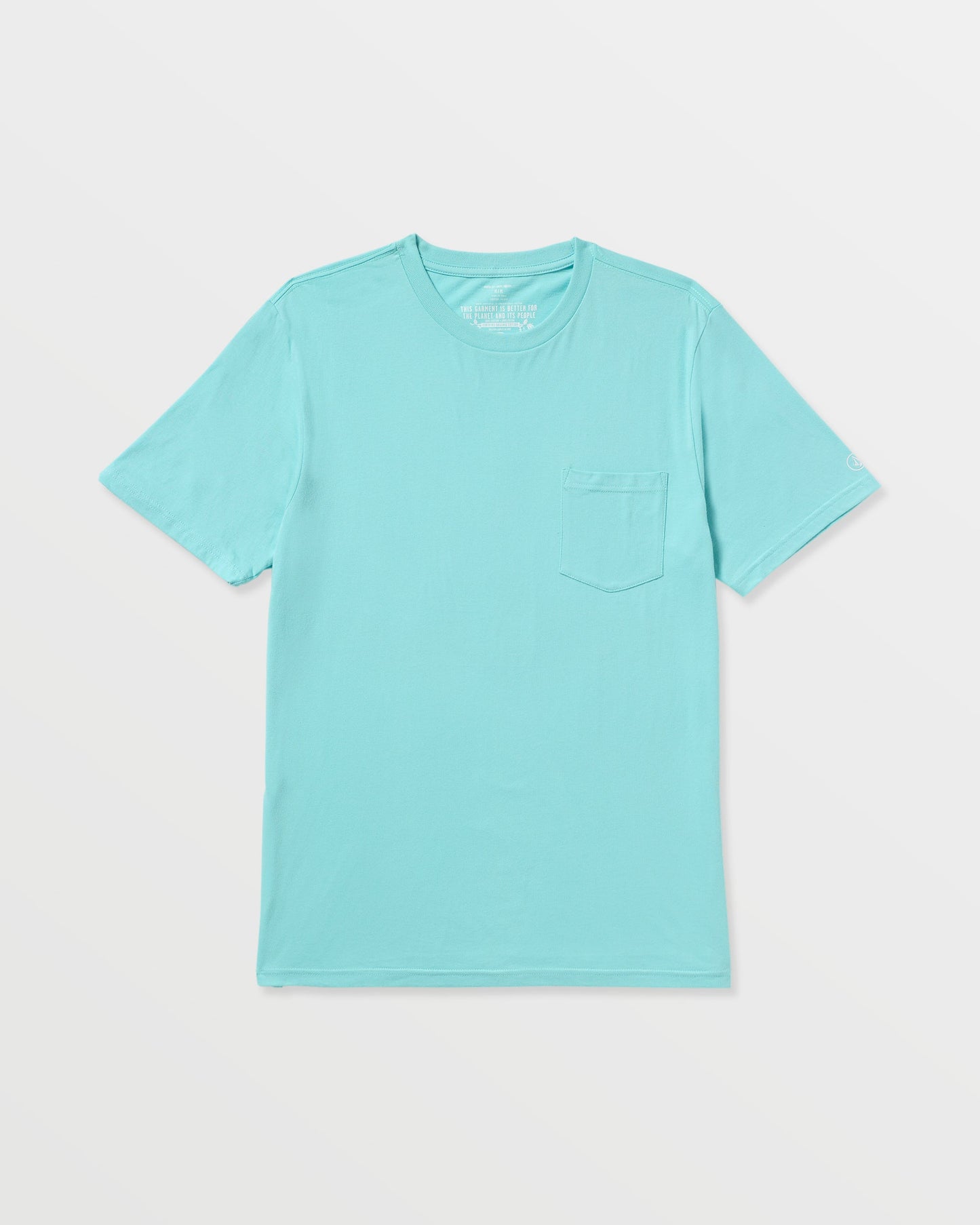 Men's Solid Short Sleeve Shirt Pocket Tee