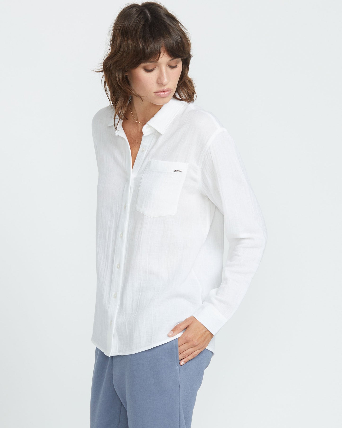 Women's Lil Button Up Long Sleeve Shirt