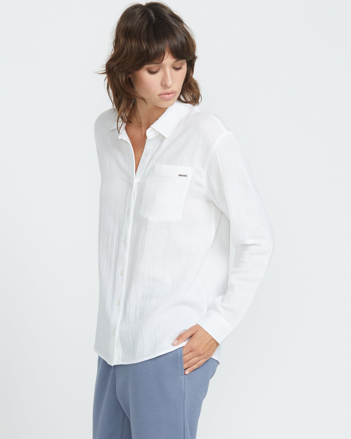 Women's Lil Button Up Long Sleeve Shirt